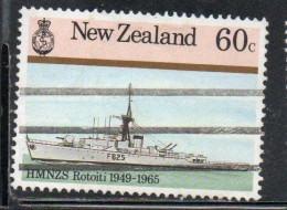 NEW ZEALAND NUOVA ZELANDA 1985 NAVY SHIPS HMNZS TOTOITI 1949 1965  60c USED USATO OBLITERE' - Oblitérés