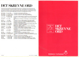 Norwegen 1982 Det Skrevne Ord Motivblad 1 Sonderstempel Frimerkets Dag; Norway - Brieven En Documenten