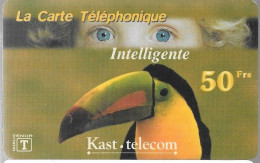 CARTE-PREPAYEE-KAST-50F-TOUCAN-Exp 07/2000-Gratté-TBE - Parrots