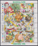 F-EX43972 UK ENGLAND GUERNSEY MNH 1992 CHRISTMAS NAVIDAD  FLORES FLOWER.  - Alimentation