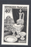 972  Porcelaine Et Cristaux Essai En Noir  ** - Farbtests 1945-…
