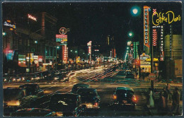 Hollywood Boulevard At Night, Hollywood, California - Posted 1958 - Los Angeles