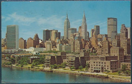 Midtown Manhattan Skyline, New York City - Posted 1969 - Panoramic Views