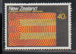 NEW ZEALAND NUOVA ZELANDA 1988 ELECTRIFICATION CENTENARY GEOTHERMAL 40c USED USATO OBLITERE' - Usati