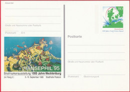 CP - Entier Postal  (Allemagne - RFA) (1995) - Hansephil'95 - Exposition De Timbres 1000 Ans (Mecklembourg) - Postkarten - Ungebraucht