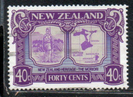 NEW ZEALAND NUOVA ZELANDA 1989 HERITAGE THE PEOPLE MORIORI 40c USED USATO OBLITERE' - Oblitérés