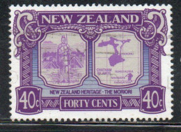 NEW ZEALAND NUOVA ZELANDA 1989 HERITAGE THE PEOPLE MORIORI 40c USED USATO OBLITERE' - Oblitérés