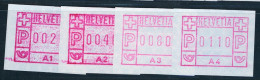 Schweiz Automatenmarken 1 , A1 - A4 Postfrisch - Automatenzegels