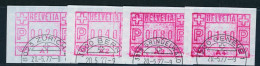 Schweiz Automatenmarken 1 , A1 - A4 Gestempelt - Automatic Stamps