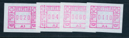 Schweiz Automatenmarken 1 , A1 - A4 Postfrisch - Automatic Stamps