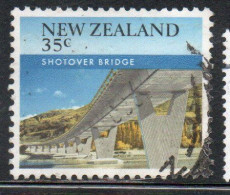 NEW ZEALAND NUOVA ZELANDA 1985 BRIDGES SHOTOVER BRIDGE 35c USED USATO OBLITERE' - Used Stamps