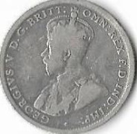 AUSTRALIE  GEORGES V  1  Shilling,  1921 * étoile  Rare  Argent , - Ohne Zuordnung