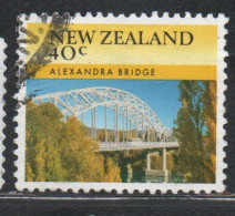 NEW ZEALAND NUOVA ZELANDA 1985 BRIDGES ALEXANDRA BRIDGE 40c USED USATO OBLITERE' - Usados