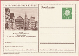 CP - Entier Postal (Allemagne - RFA) - Place Du Marché De Fritzlar Avec La Ville Vieille - Postkarten - Ungebraucht