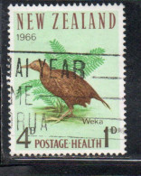 NEW ZEALAND NUOVA ZELANDA 1966 HEALTH WEKA 4c + 1c USED USATO OBLITERE' - Gebraucht
