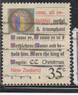 NEW ZEALAND NUOVA ZELANDA 1988 CAROLS MANUSCRIPTS CHRISTMAS NATALE NOEL WEIHNACHTEN NAVIDAD 35c USED USATO OBLITERE - Oblitérés