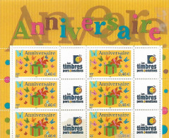 Bloc De 6 Timbres Neufs Personnalisés - Les Timbres Personnalisés - Anniversaire - Ungebraucht