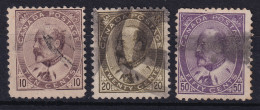 CANADA 1903-08 - Canceled - Sc# 93-95 - Usados