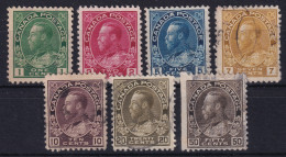 CANADA 1912-16 - Canceled - Sc# 104, 106, 111, 113, 116, 119, 120 - Gebruikt