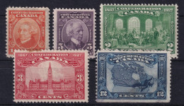 CANADA 1927 - MLH - Sc# 141-145 - Unused Stamps