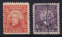 CANADA 1927 - MLH/canceled - Sc# 141, 142 - Unused Stamps