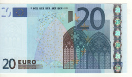 20 EURO  "U"   FRANCIA    Firma Trichet   L 076 E4   Ch. 83   /  FDS - UNC - 20 Euro