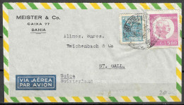 Brazil Brasil Cover Envelope Ca 1950s BAHIA MEISTER & CO  TO ST.GALL SUISSE  Switzerland - Lettres & Documents