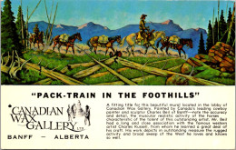 Canada Alberta Banff Canadian Wax Gallery "Pack-Train In The Foothills" - Banff