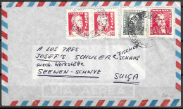 Brazil Brasil Cover AIRMAIL  1961  BAHIA TO ZURICH SEEWEN SCHWYZ  SUISSE  Switzerland  - Lettres & Documents