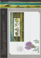 Denmark First Day Sheet With FDC Mi Bl 38 Nature Monuments And Conservation - Toad - Butterfly Bird - Flower 2010 - Storia Postale