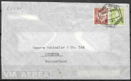 1947 MOCAMBIQUE LOURENÇO MARQUES  BRIDLER & LDA  ENVELOPE COVER AIRMAIL  TO  LUZERN SUISSA SUISSE SWITZERLAND  - Lourenco Marques