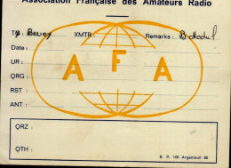 CARTE QSL..ASSOCIATION FRANCAISE DES AMATEURS RADIO...A F A    DOS VIERGE - Radio