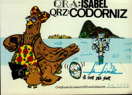 CARTE QSL..ISABEL  CODORNIZ  1993 - Radio