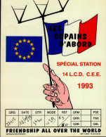 CARTE QSL..L.C.D.. NTERNATIONAL FRANCE...LES COPAINS D'ABORD  1993 - Radio