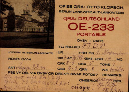 CARTE QSL.. QRA; DEUTSCHLAND  OE-233   1937    DOS VIERGE - Radio