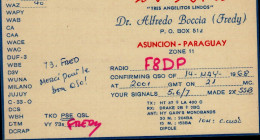 CARTE QSL..  PARAGUAY   F8DP  1968 - Radio