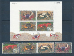 Thailand 1994 MiNr. 1603 - 1606 ( Block 58) Marine Life, Crustaceans, Crabs 4v+ S\sh  MNH** 9,20 € - Crustaceans