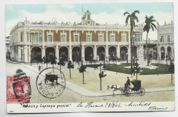 CUBA 2C CARTE MAXIMUM CARD MAX PALMIERS PALACIOS HAVANA CUBA 1904 - Maximum Cards