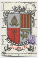 ANDORRE 10C BLASON CARTE MAXIMUM ANDORRE LA VIEILLE 19.6.1945 - Maximum Cards
