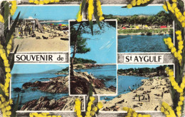 FRANCE - Souvenir De St Aygulf - La Plage - Le Campus - Les Rochers - Animé - Carte Postale Ancienne - Saint-Aygulf