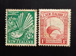 Nouvelle Zélande 1935 Second Pictorials  Faune/Oiseaux ½P  & 1P Used - Gebruikt