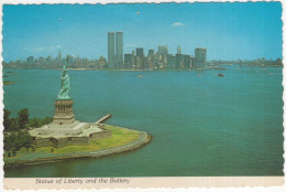 Statue Of Liberty And The Battery - Twin Towers - New York City - (N.Y. - USA) - Statue Of Liberty