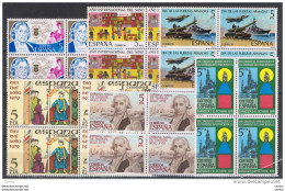 SPAGNA:  1979  COMMEMORATIVI  -  6  S. CPL. BL. 4  N. -  YV/TELL. 2157//2189 - Blocs & Hojas