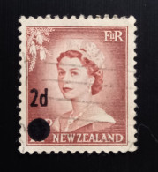 Nouvelle Zélande1958 Queen Elizabeth II Of 1955 Surcharged 2/1½P Used - Usati