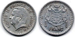 MA 24258 / Monaco 1 Franc 1943 TTB - 1960-2001 Francos Nuevos