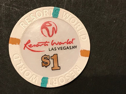 JETON / TOKEN LAS VEGAS 1$  CASINO RESORT WORLD - Casino