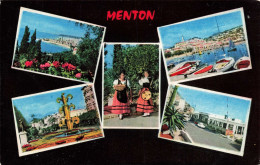 FRANCE - Menton - Cartemulti Vue - Souvenir De Menton - Colorisé - Carte Postale Ancienne - Menton