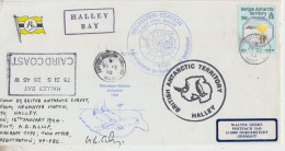 British Antarctic Territory (BAT) Flight Twin Otter From Neumayer To Halley Signature 12 JAN 1994 (TO166) - Polare Flüge