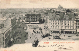 BELGIQUE - Liège - Place St Lambert Et Place Verte -  Carte Postale Ancienne - Luik