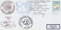 British Antarctic Territory (BAT) Flight Twin Otter From Neumayer To Halley Signature 12 JAN 1994 (TO166A) - Polar Flights